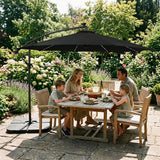 Parasol Excéntrico LED de 3 m – Negro