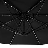 Parasol Excéntrico LED de 3 m – Negro