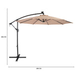 Parasol Excéntrico LED de 3 m – Beige