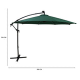 Parasol Excéntrico LED de 3 m – Verde