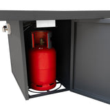 Conjunto de Jardín de Aluminio para 7 Personas con Mesa Brasero