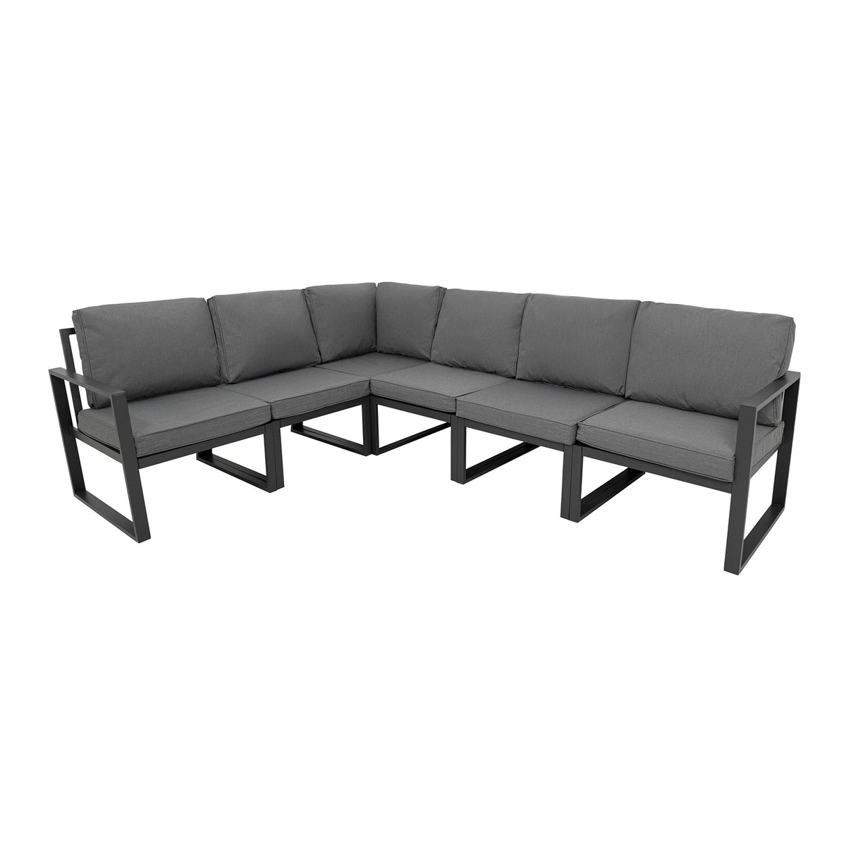 Conjunto de Jardín de Aluminio para 7 Personas con Mesa Brasero