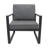 Conjunto de Jardín de Aluminio para 7 Personas con Mesa Brasero