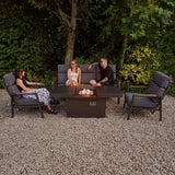 Conjunto de Muebles Reclinables para 5 Personas con Mesa Brasero