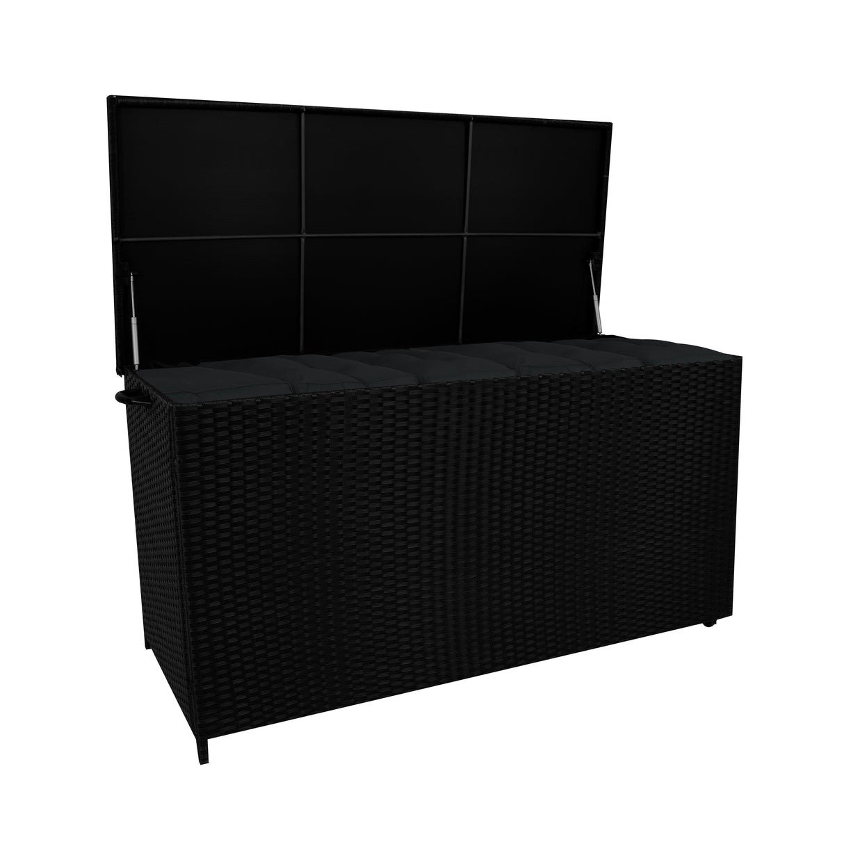 Baúl de Almacenaje de Ratán 700L – Negro
