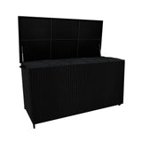 Baúl de Almacenaje de Ratán 700L – Negro