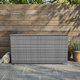 Baúl de Almacenaje de Ratán 700L – Gris
