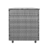 Baúl de Almacenaje de Ratán 700L – Gris