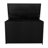 Baúl de Almacenaje de Ratán 996L – Negro