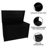 Baúl de Almacenaje de Ratán 996L – Negro