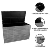 Baúl de Almacenaje de Ratán 996L – Gris