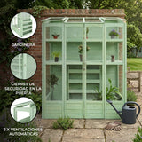 Invernadero de Madera Estilo Victoriano - Verde