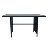 Conjunto de Ratán con Sofá Rinconera y Mesa de Madera Sintética – Negro