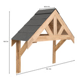 Kit de Marquesina de Entrada de Roble Macizo – 125 cm