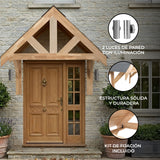 Kit de Marquesina de Entrada de Roble Macizo – 140 cm