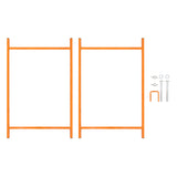 Pack de 2 Caballetes de obra + 3 Soportes para Tablero de Mampostería de 75 cm