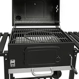 Barbacoa de Carbón XL con Ahumador y Madera para Ahumar
