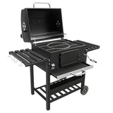 Barbacoa de Carbón XL con Ahumador y Madera para Ahumar