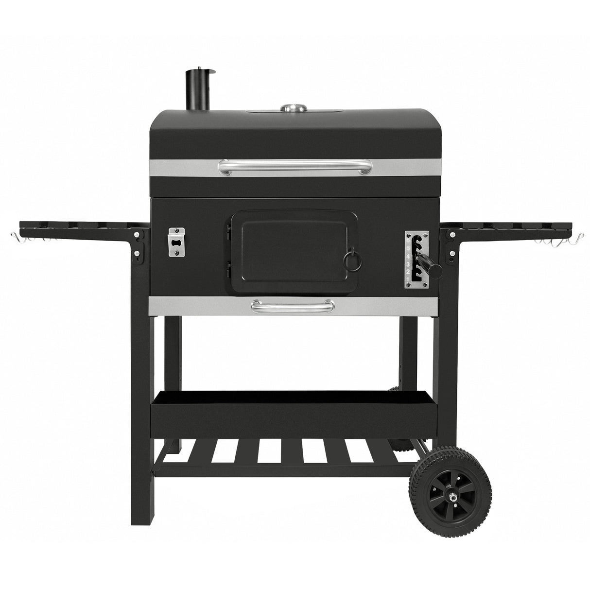 Barbacoa de Carbón XXL con Ahumador y Madera para Ahumar