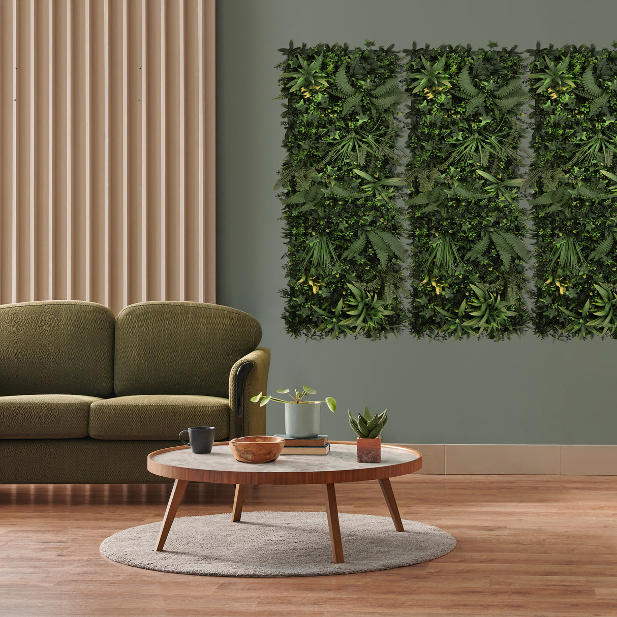 Jardín Vertical Artificial Ayla x 2 - 50 x 150 cm