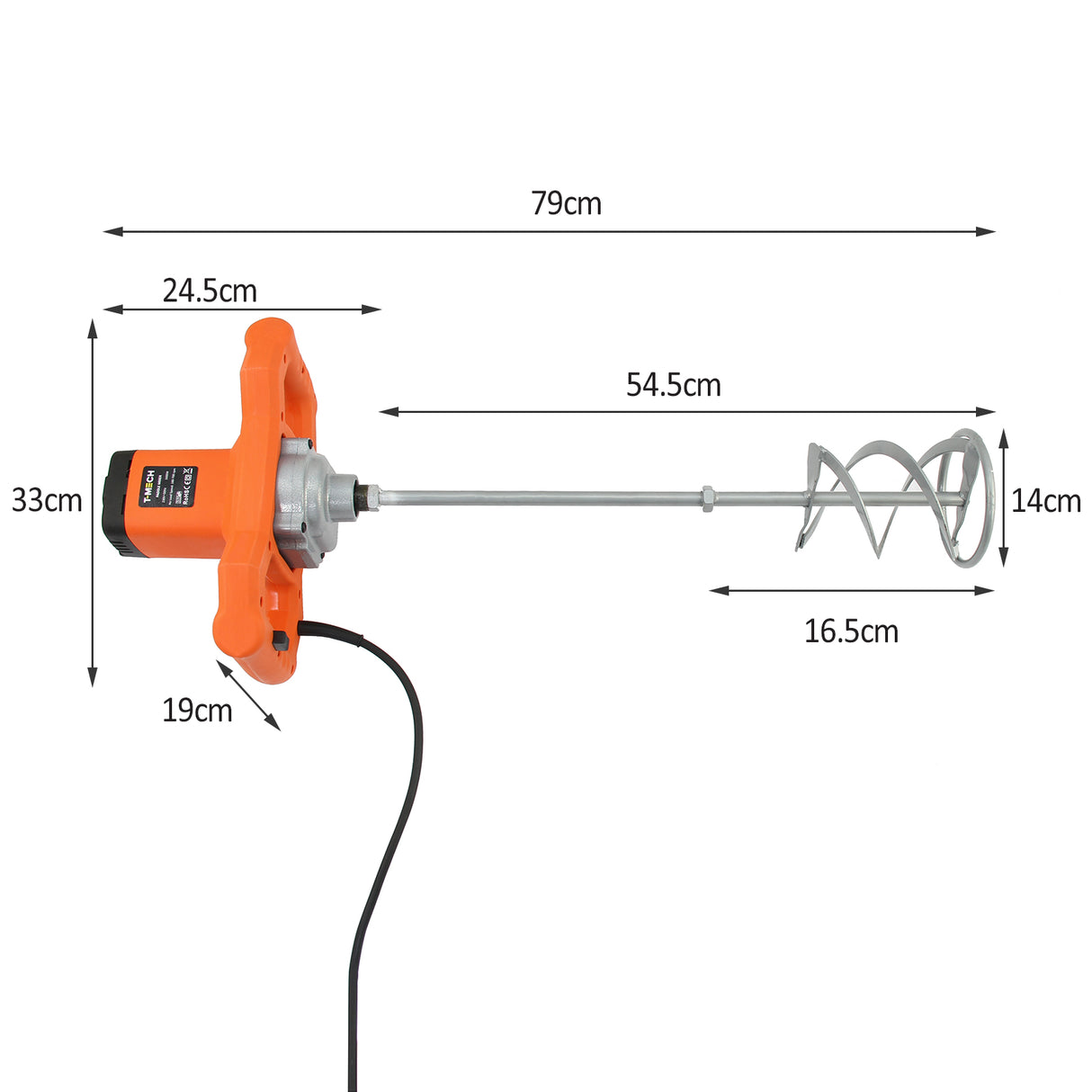 Mezclador Eléctrico 6kg con Paletas en Carbono 1600W