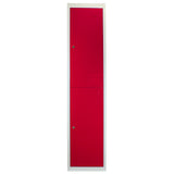 Taquilla para Ensamblar con 2 Puertas Rojas de Acero 45cm x 38cm x 180cm para Escuelas, Gimnasios y Vestuarios