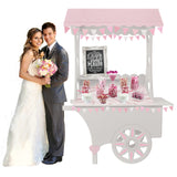 KuKoo Carrito de Dulces de Madera MDF 199cm para matrimonio, cumpleaños y bautismo