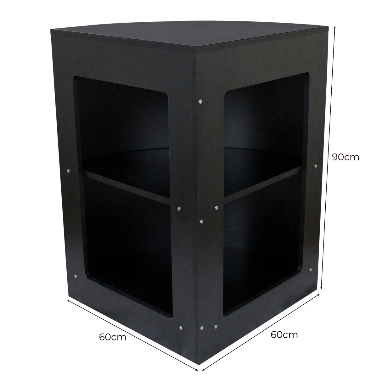 Mostrador CM60 Negro para Tienda y Recepción Sólido y Elegante 90 x 60 x 60cm