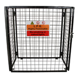 Jaula Metálica 92cm para 3 Cilindros de Gas 19kg Acero Galvanizado Impermeable