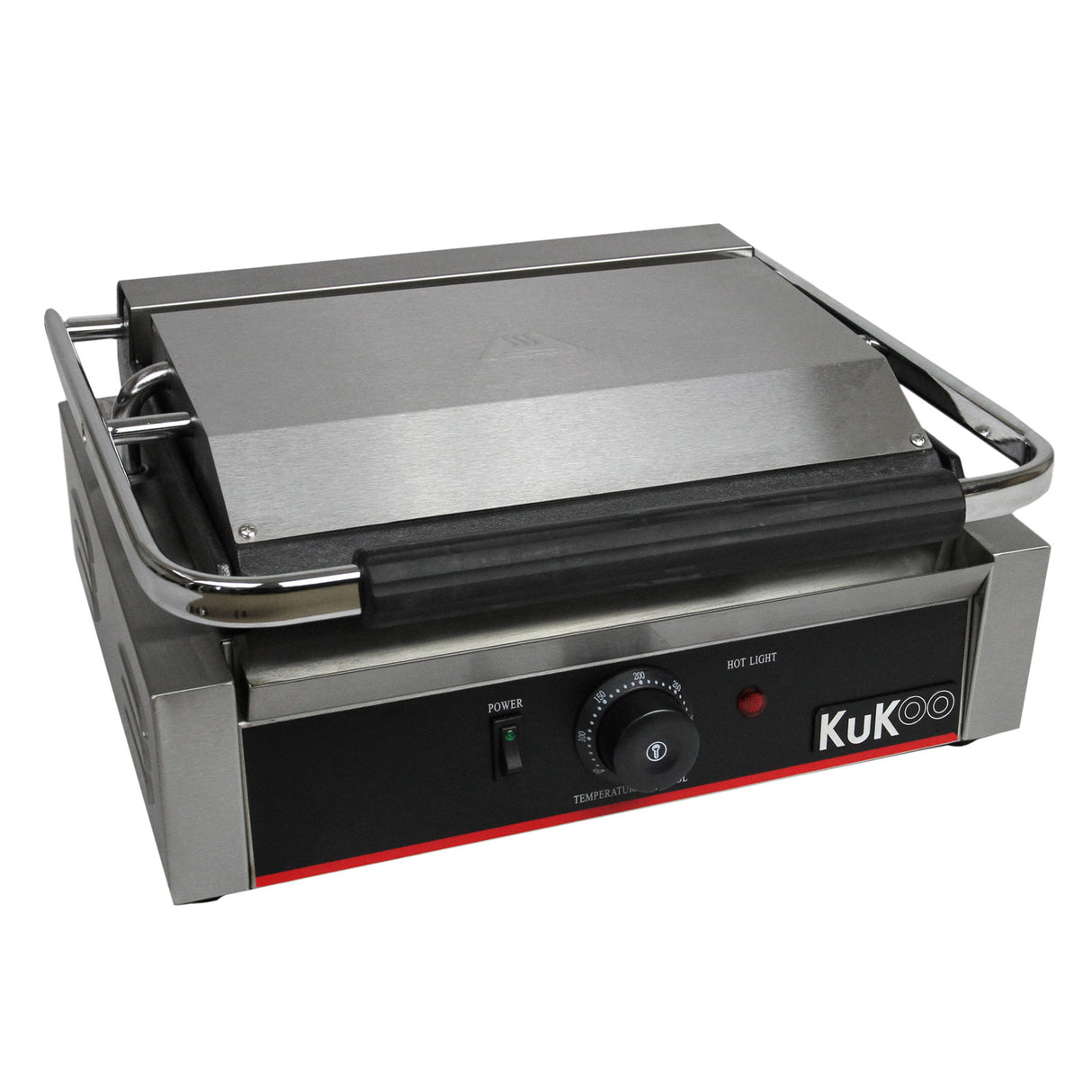 Sandwichera Comercial Acero Inoxidable de Placa Acanalada 2,2kW Dos Bandejas