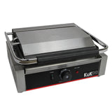 Sandwichera Comercial Acero Inoxidable de Placa Acanalada 2,2kW Dos Bandejas