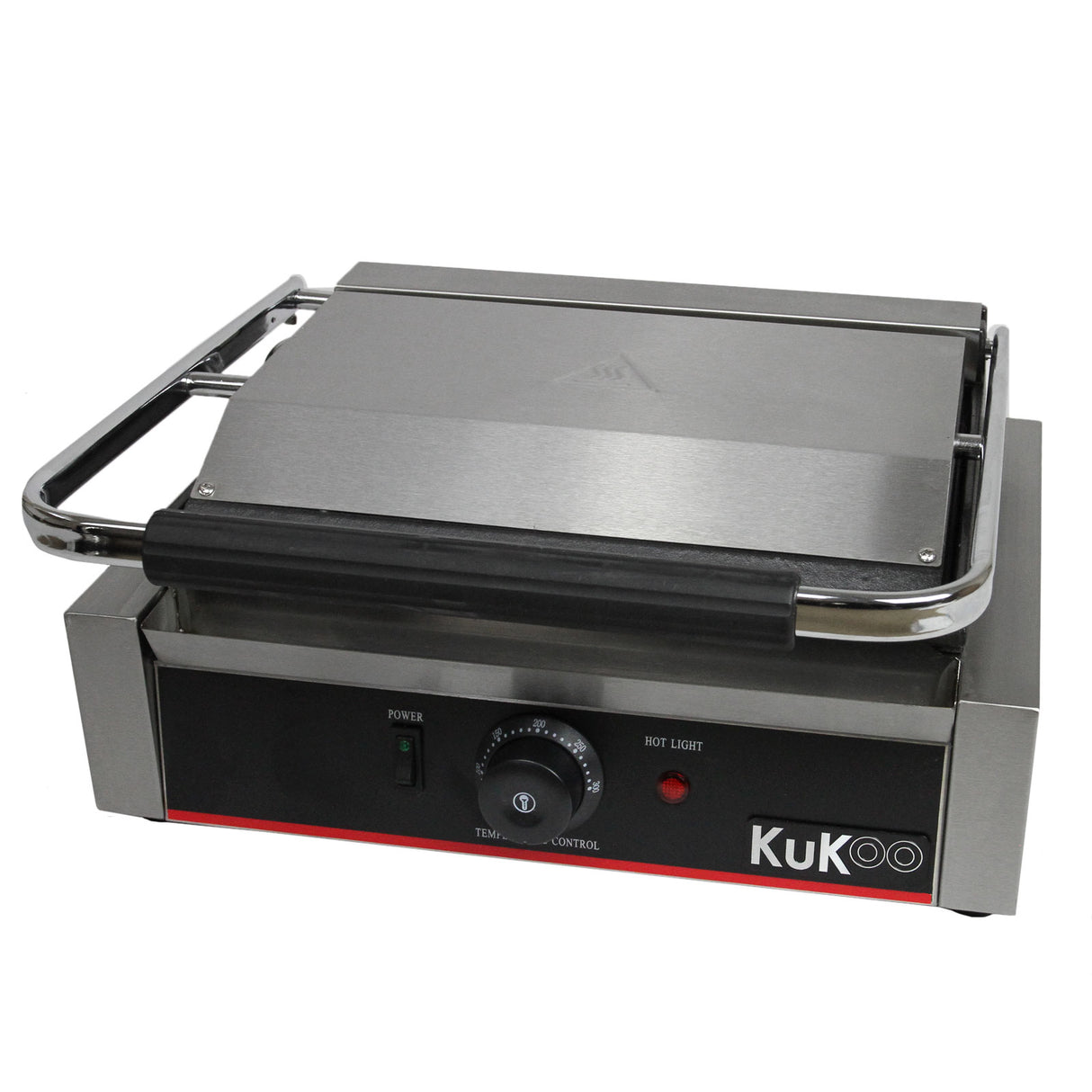 Sandwichera Comercial Acero Inoxidable de Placa Acanalada 2,2kW Dos Bandejas