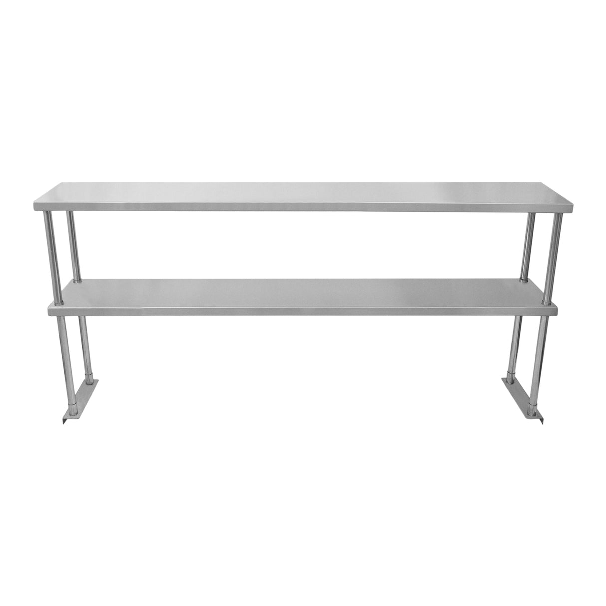 KuKoo Kit de Mesa de Trabajo  para Gastronomía y Estante Doble de Sobremesa de Acero Inoxidable 150cm