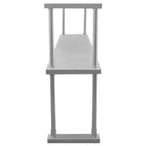 KuKoo Kit de Mesa de Trabajo  para Gastronomía y Estante Doble de Sobremesa de Acero Inoxidable 150cm