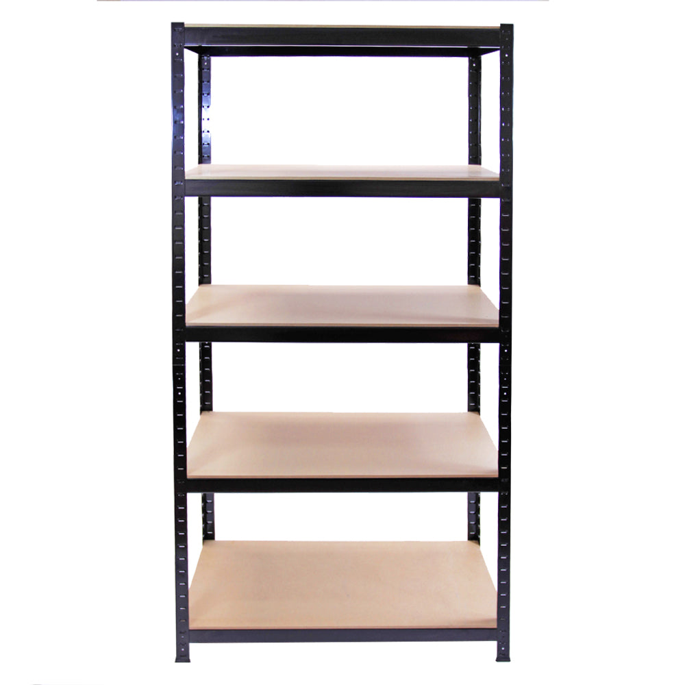 3 x Estanterías Metálicas Negras T-Rax 90cm y Banco de Trabajo Negro