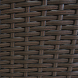 Bistro Set Ratán 3 Piezas Silla de Jardín al Aire Libre Mesa Patio Comedor Balcón Marrón