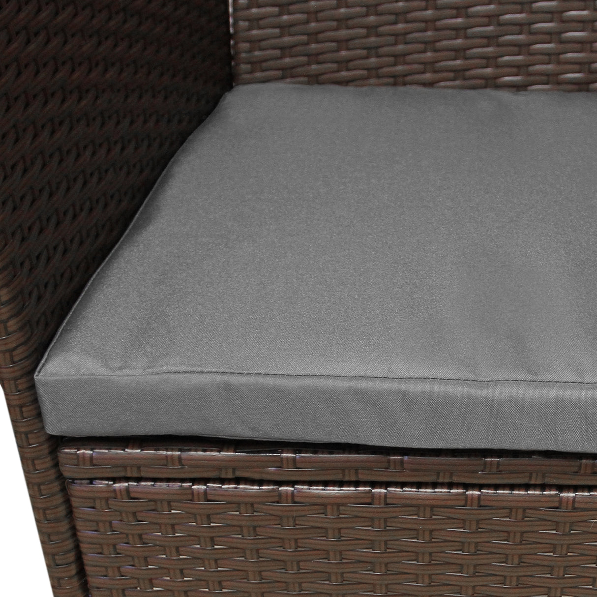 Bistro Set Ratán 3 Piezas Silla de Jardín al Aire Libre Mesa Patio Comedor Balcón Marrón