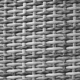 Bistro Set Ratán 3 Piezas Silla de Jardín al Aire Libre Mesa Patio Comedor Balcón Gris Claro