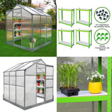 Invernadero de 1,8 m x 1,8 m con base y dos soportes resistentes al agua