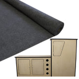 Revestimiento y encolado para furgoneta de 11 m² en color antracita con cocina para autocaravana