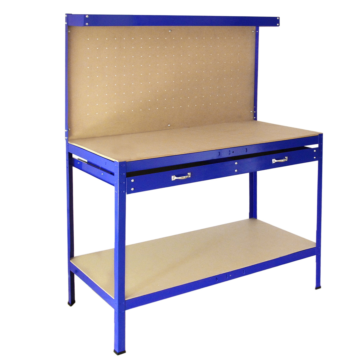 Banco de Trabajo Mesa de Trabajo Ganchos de Mesa Taller de Cajones Azul