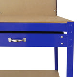 Banco de Trabajo Mesa de Trabajo Ganchos de Mesa Taller de Cajones Azul