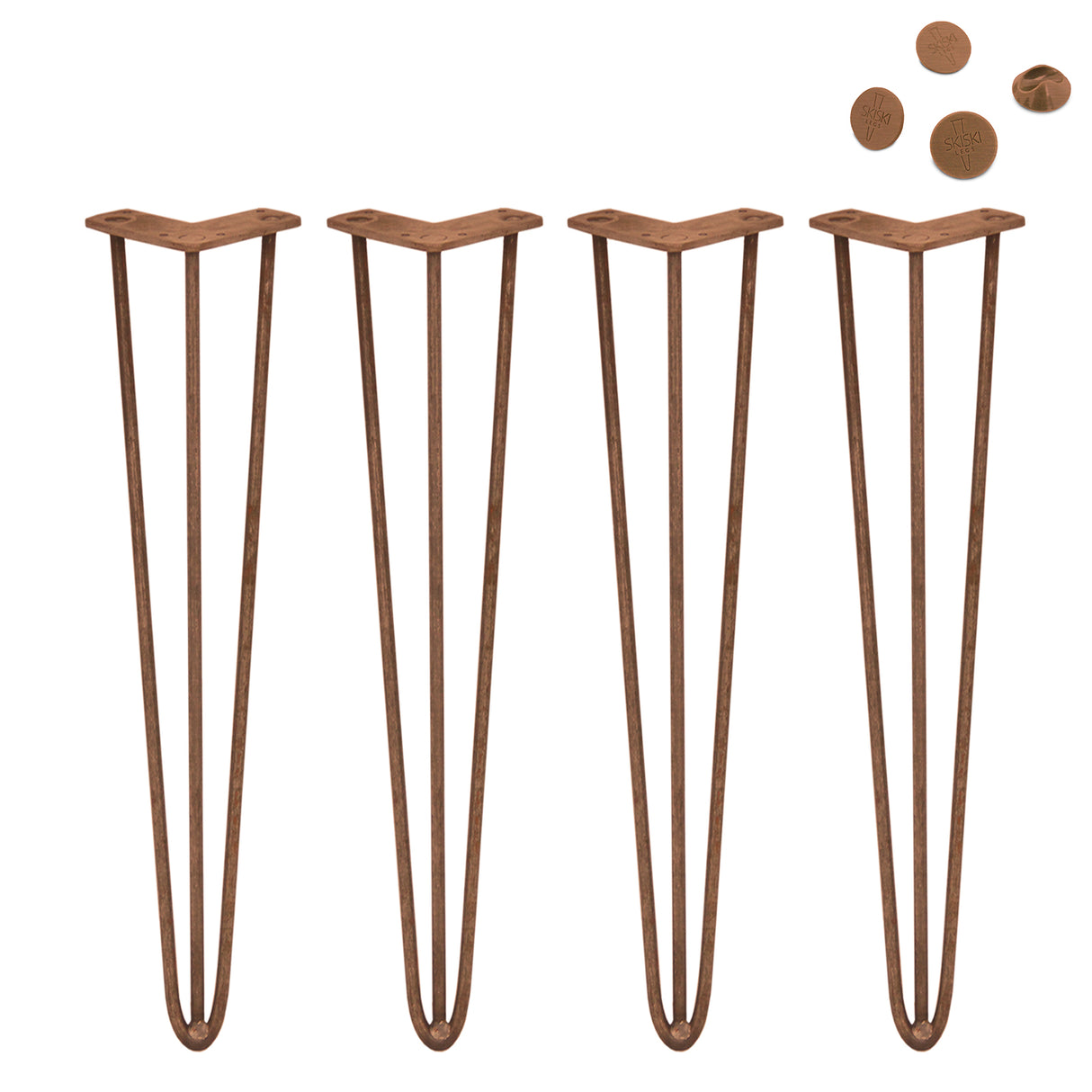 4 Patas de Horquilla para Mesa SkiSki Legs 71 cm de Altura 3 Dientes 12mm