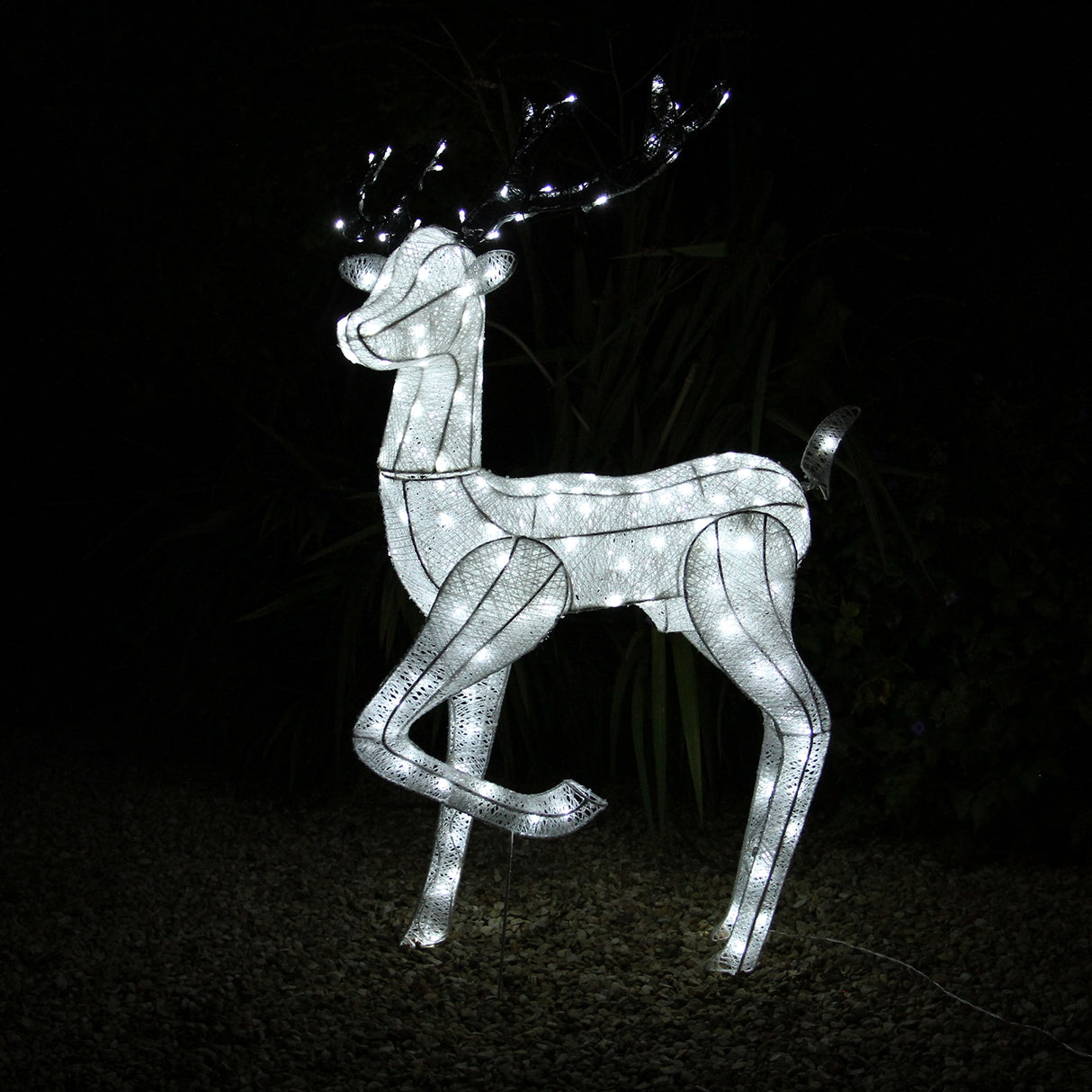Reno LED Decoración Navideña de Ciervo Grande Iluminación Navideña 1,2m