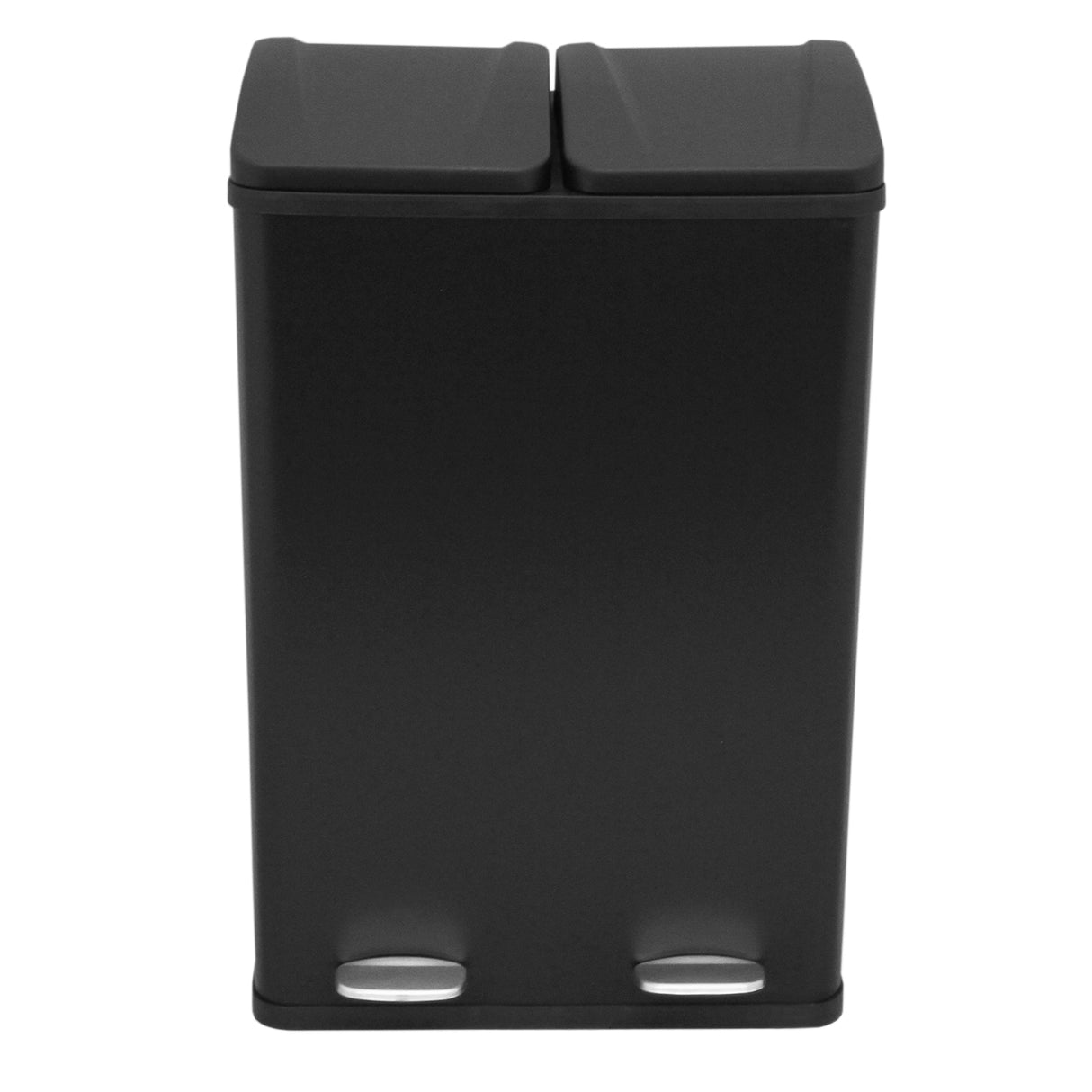 Cubo de Basura con Pedal  Doble 2x30L Reciclaje, Negro