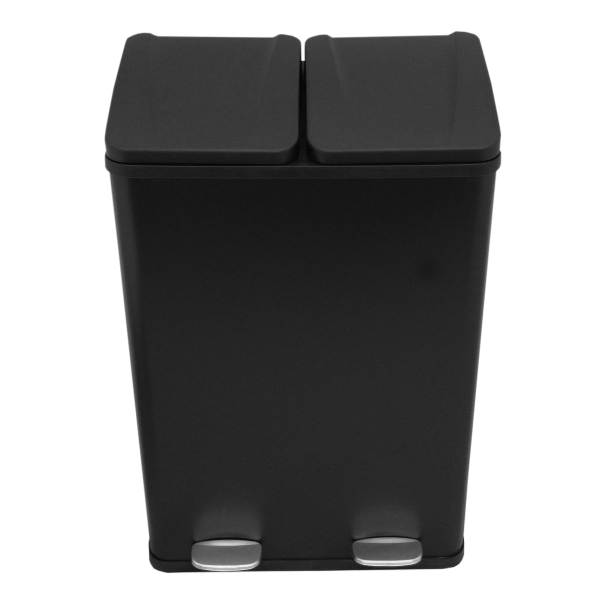 Cubo de Basura con Pedal  Doble 2x30L Reciclaje, Negro