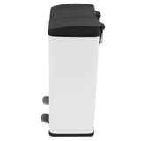 Cubo de Basura con Pedal  Doble 2x30L Reciclaje, Blanco