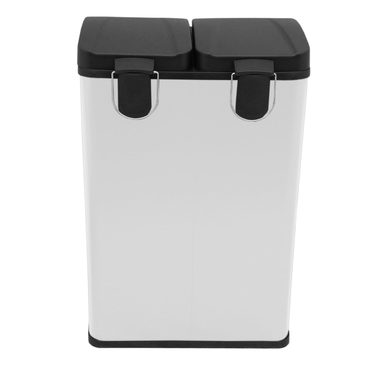 Cubo de Basura con Pedal  Doble 2x30L Reciclaje, Blanco
