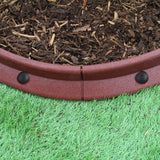 Bordes de Césped Terracota Flexibles Jardín Bordes de Césped Paquete de 26 x 1.2m