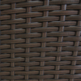 Bistro Set Ratán 3 Piezas Silla de Jardín al Aire Libre Mesa Patio Comedor Balcón Marrón